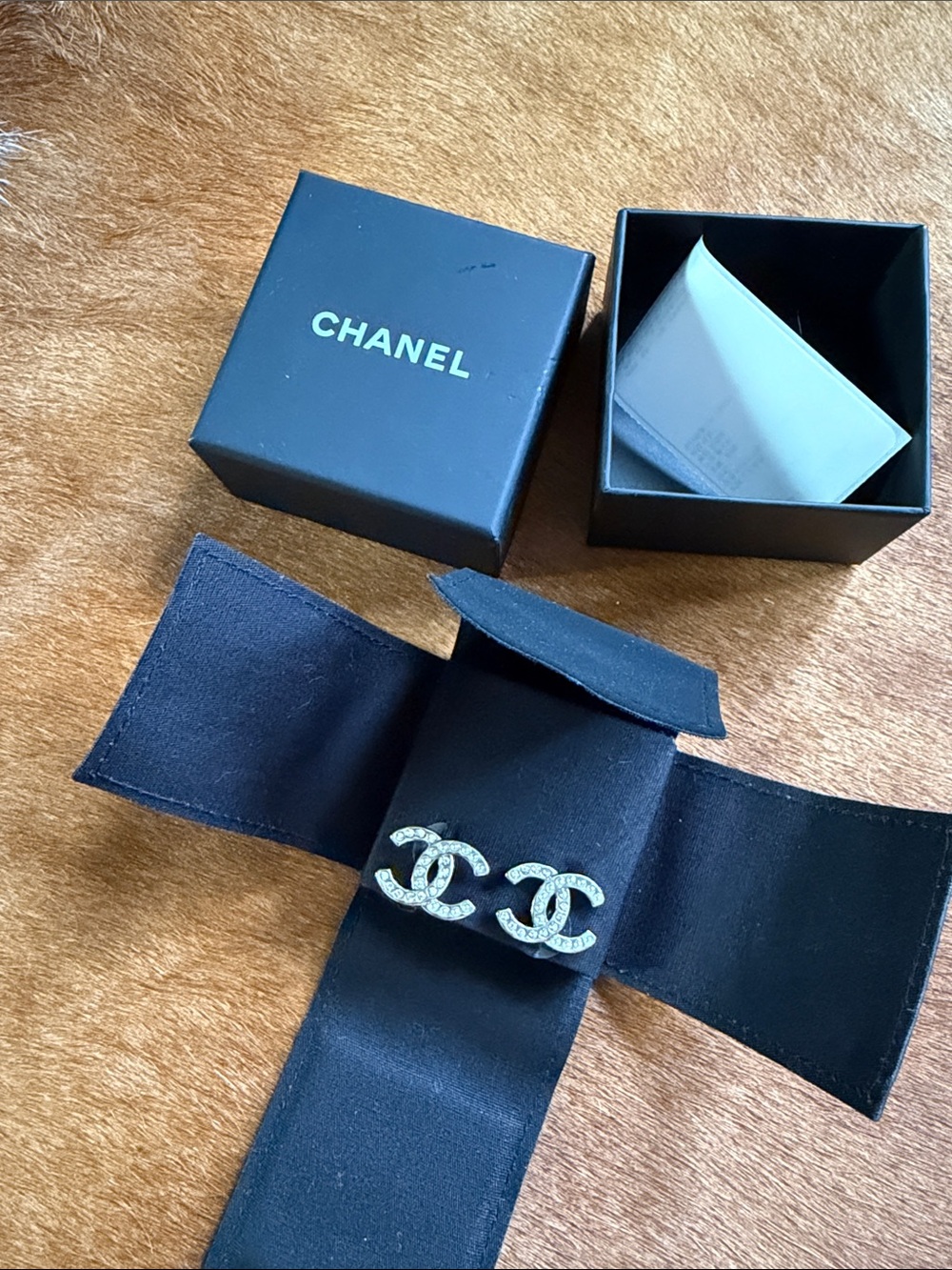 CHANEL Crystal CC Logo Earrings - Great collection
